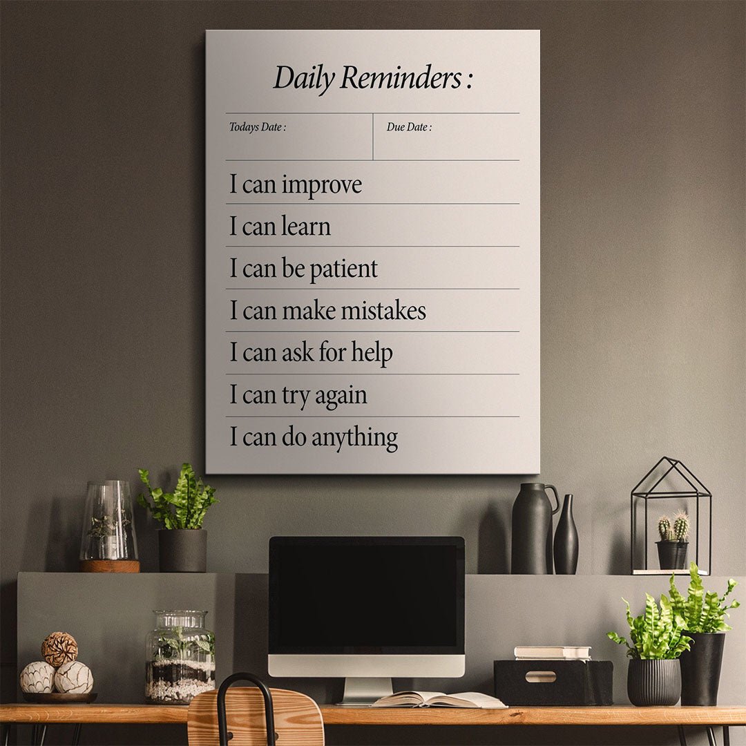 Daily Reminders canvas wall art