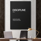 Discipline Definition canvas wall art