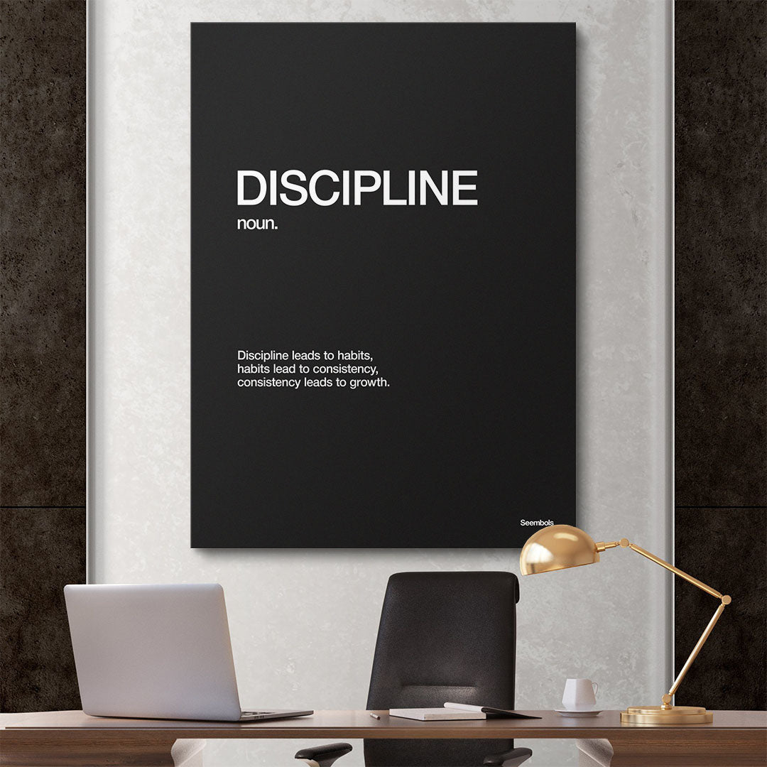 Discipline Definition canvas wall art