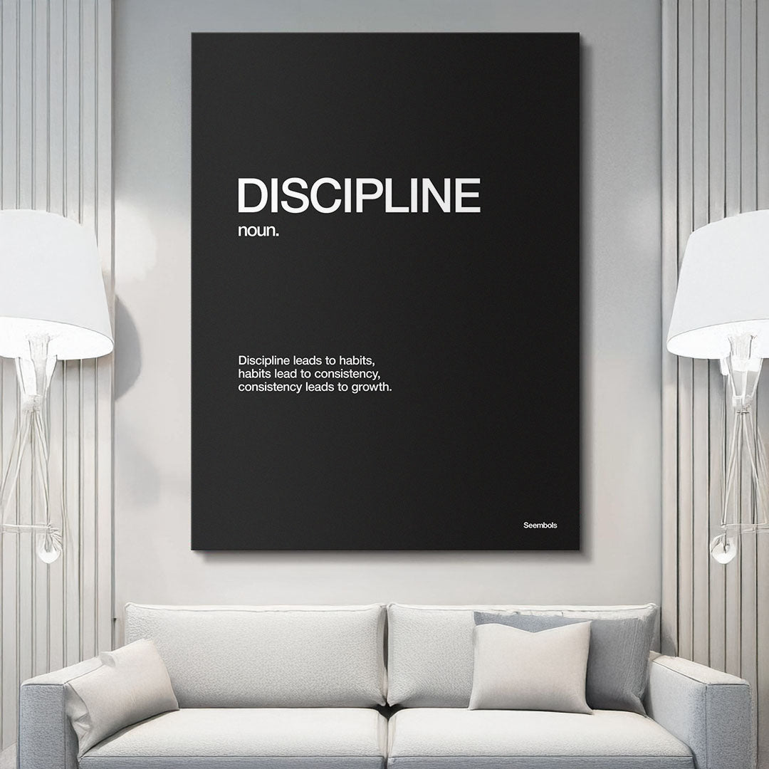 Discipline Definition canvas wall art