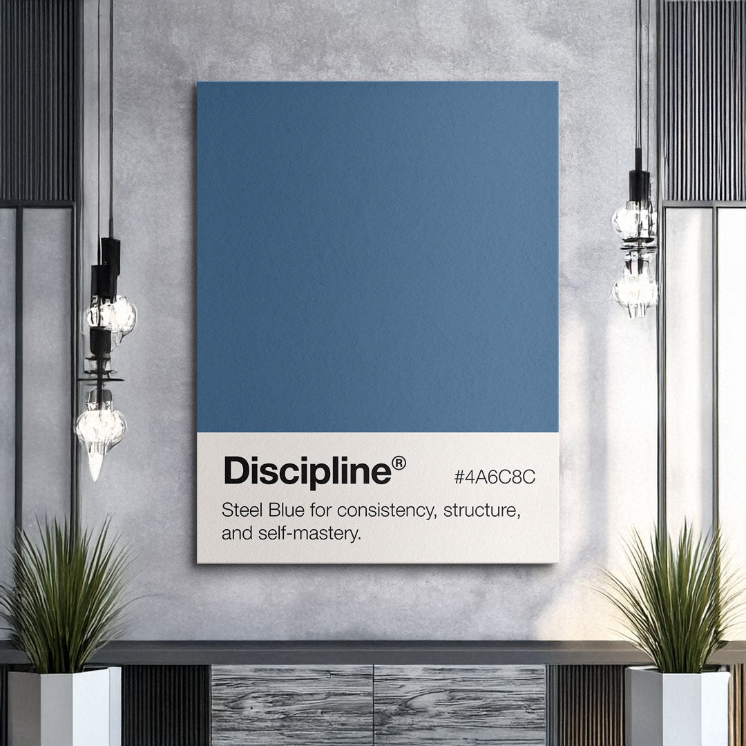 Discipline Palette motivational canvas wall art
