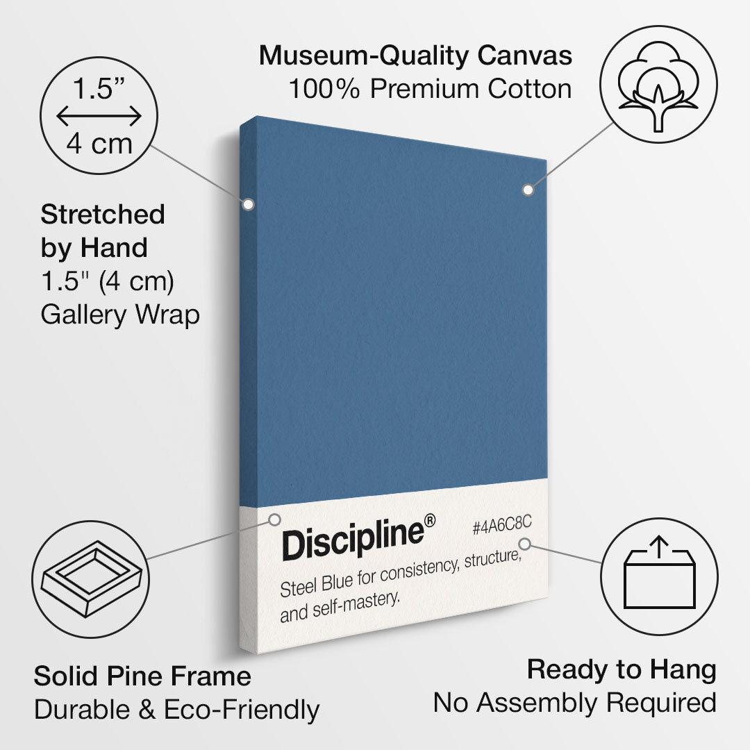 Discipline Palette motivational canvas wall art