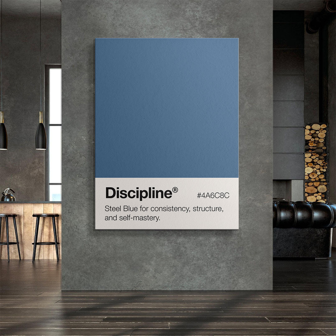 Discipline Palette motivational canvas wall art
