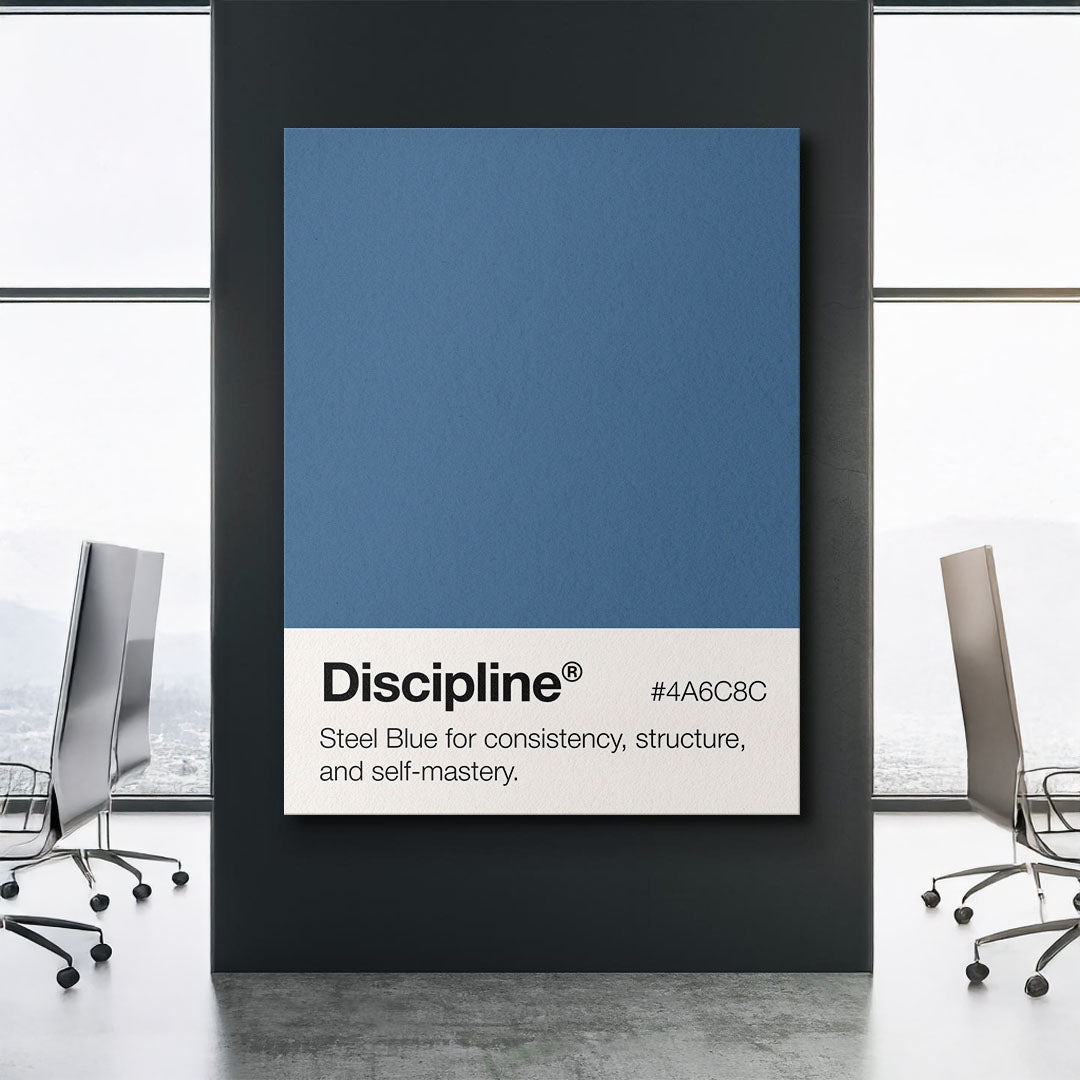 Discipline Palette motivational canvas wall art