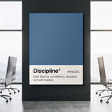 Discipline Palette canvas wall art
