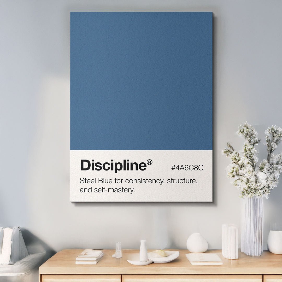 Discipline Palette motivational canvas wall art