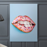 Donut Lips canvas wall art