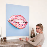 Donut Lips canvas wall art