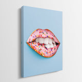 Donut Lips canvas wall art