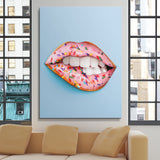 Donut Lips canvas wall art
