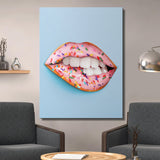 Donut Lips canvas wall art