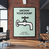 Drown Your Doubt canvas wall art