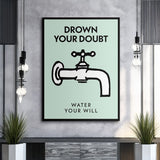 Drown Your Doubt canvas wall art