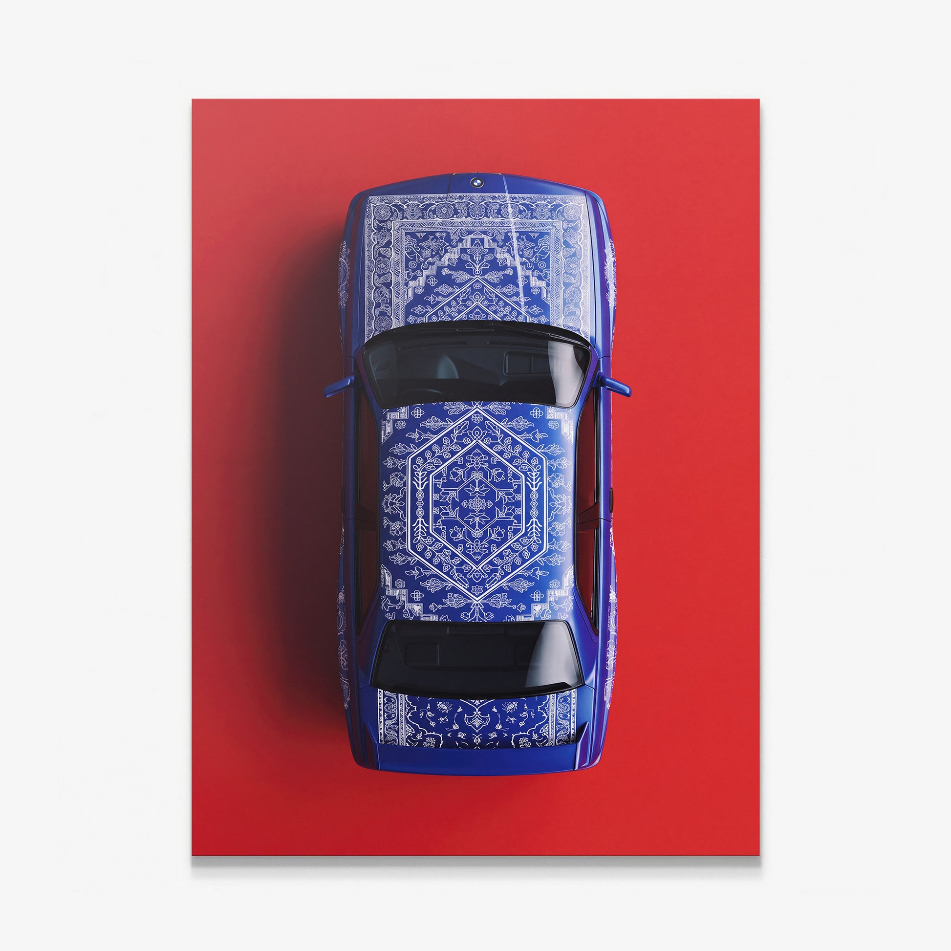E30 Carpet classic E30 coupe on a patterned carpet canvas wall art