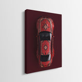 E92 Carpet E92 coupe on a patterned carpet canvas wall art side profile