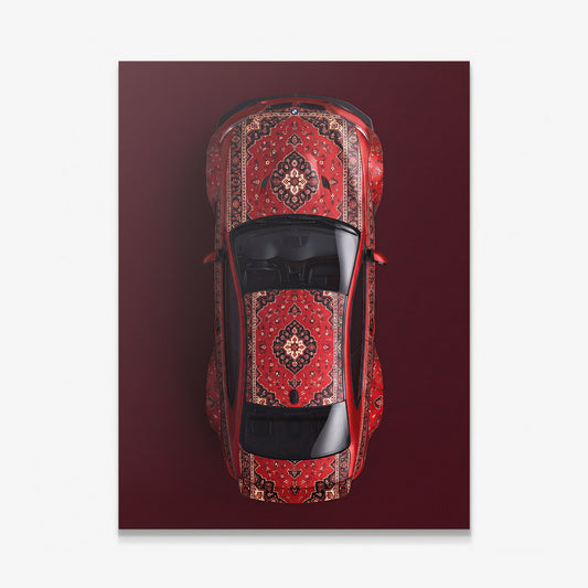 E92 Carpet E92 coupe on a patterned carpet canvas wall art