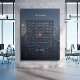 Early Mornings Late Nights (Office) canvas wall art