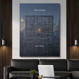 Early Mornings Late Nights (Office) canvas wall art