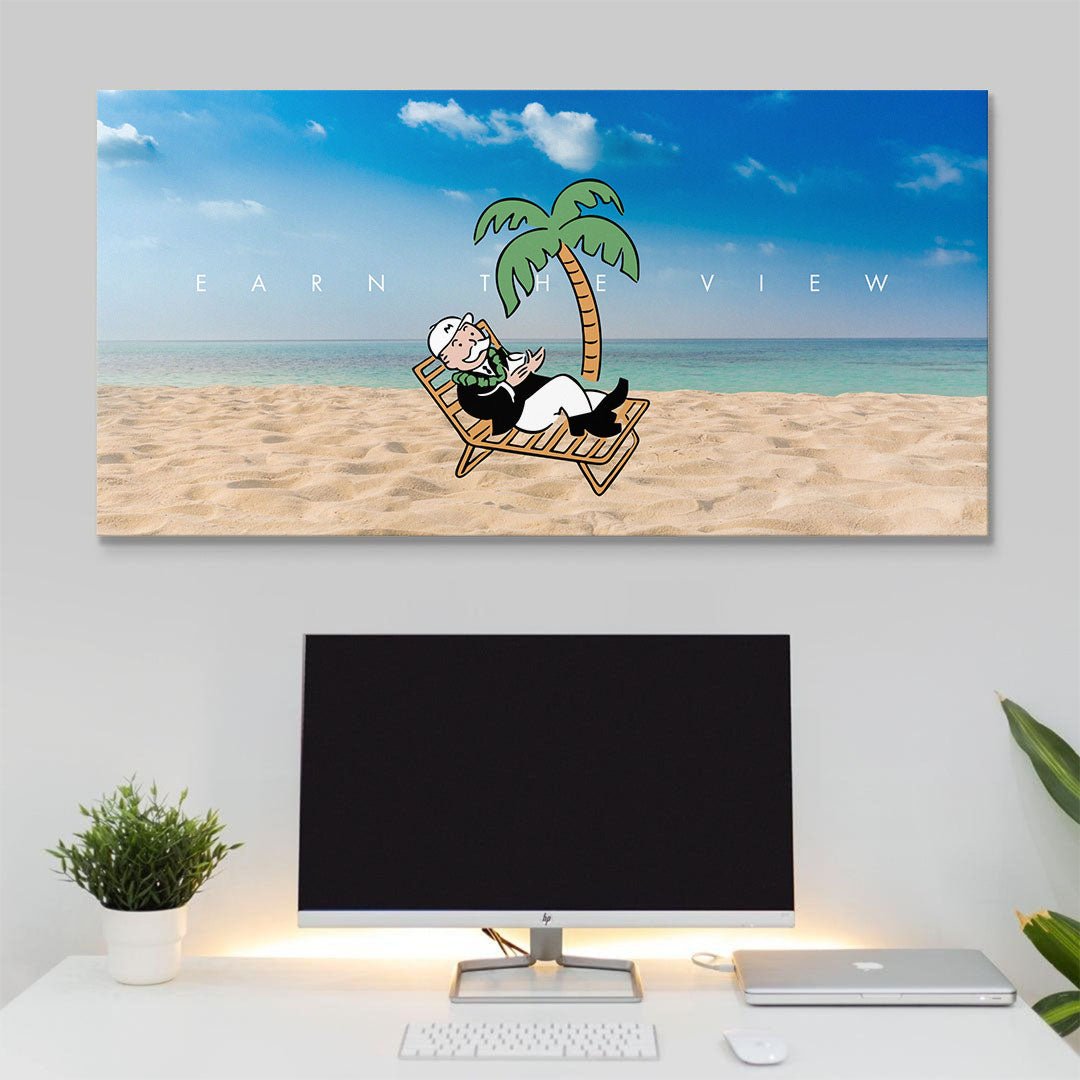 Earn The View canvas wall art