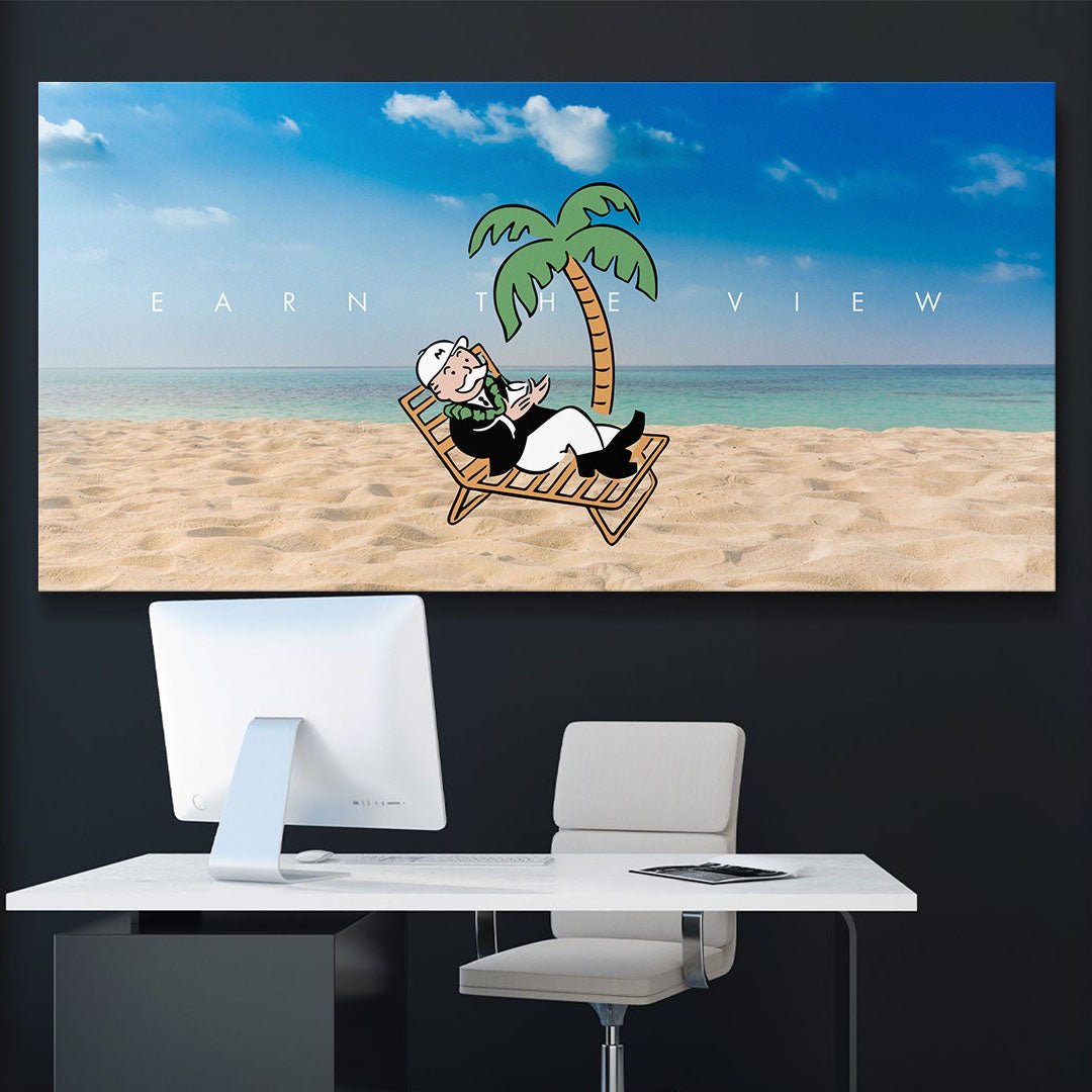 Earn The View canvas wall art