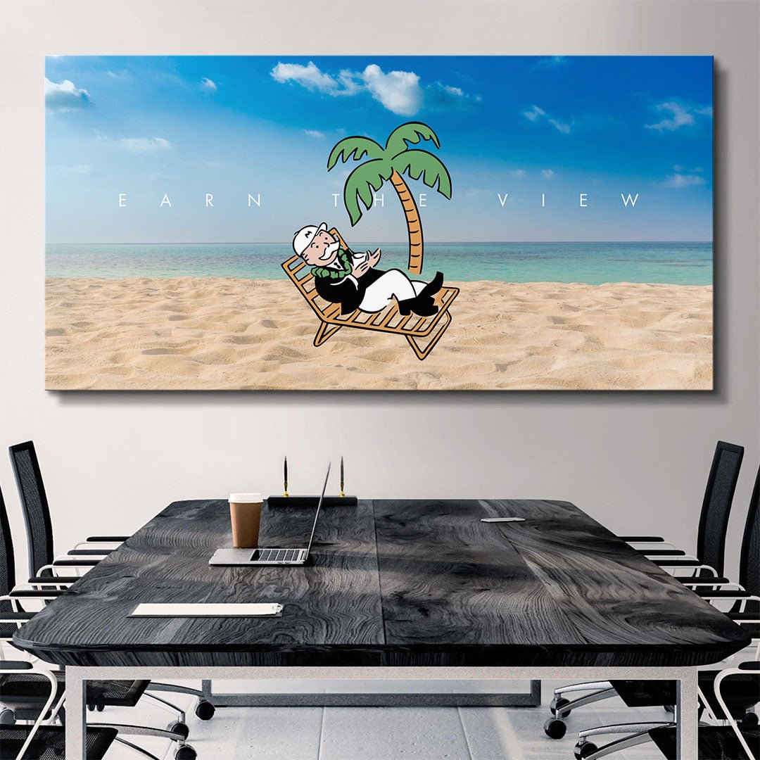 Earn The View canvas wall art