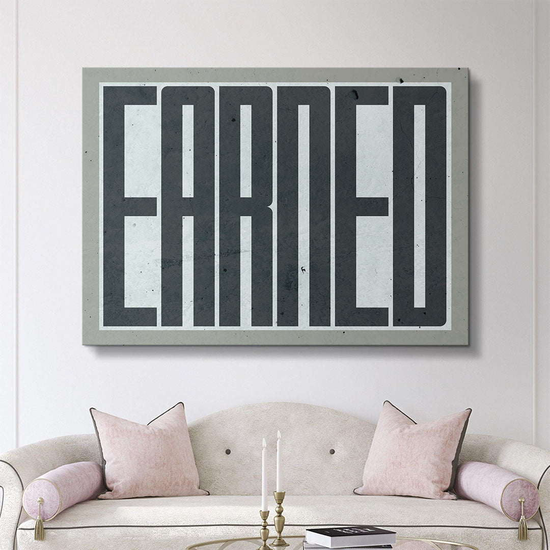 Earned canvas art