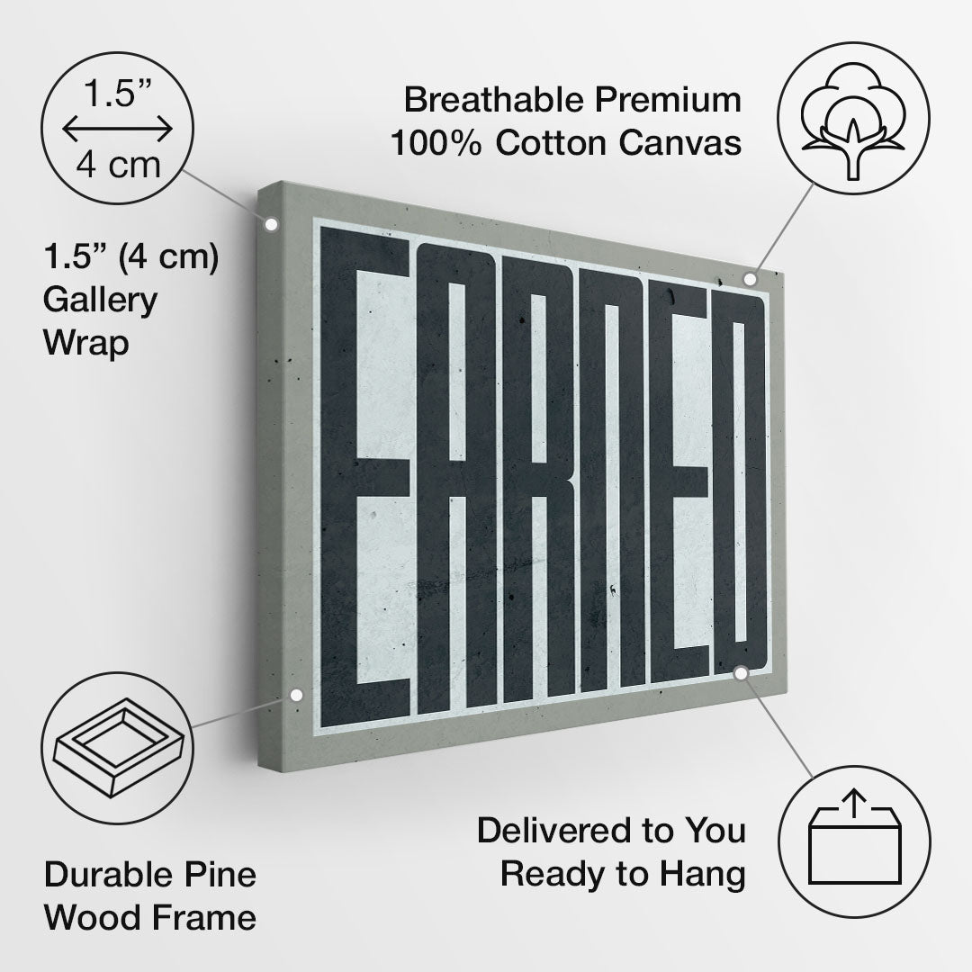 Earned canvas art