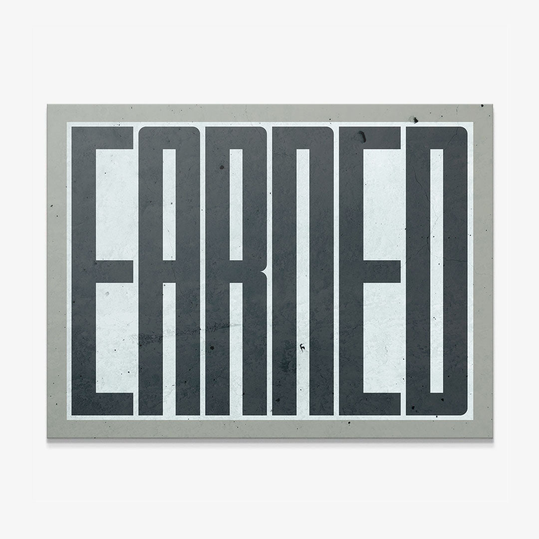 Earned canvas art