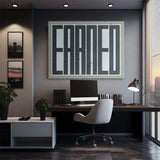 Earned canvas wall art