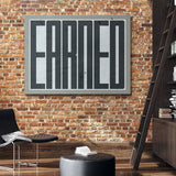 Earned canvas wall art