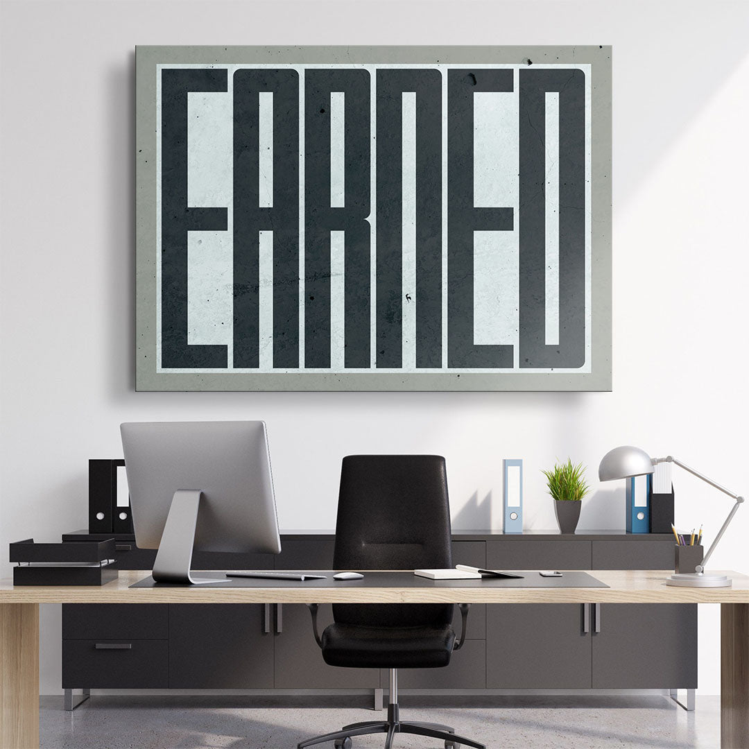 Earned canvas art
