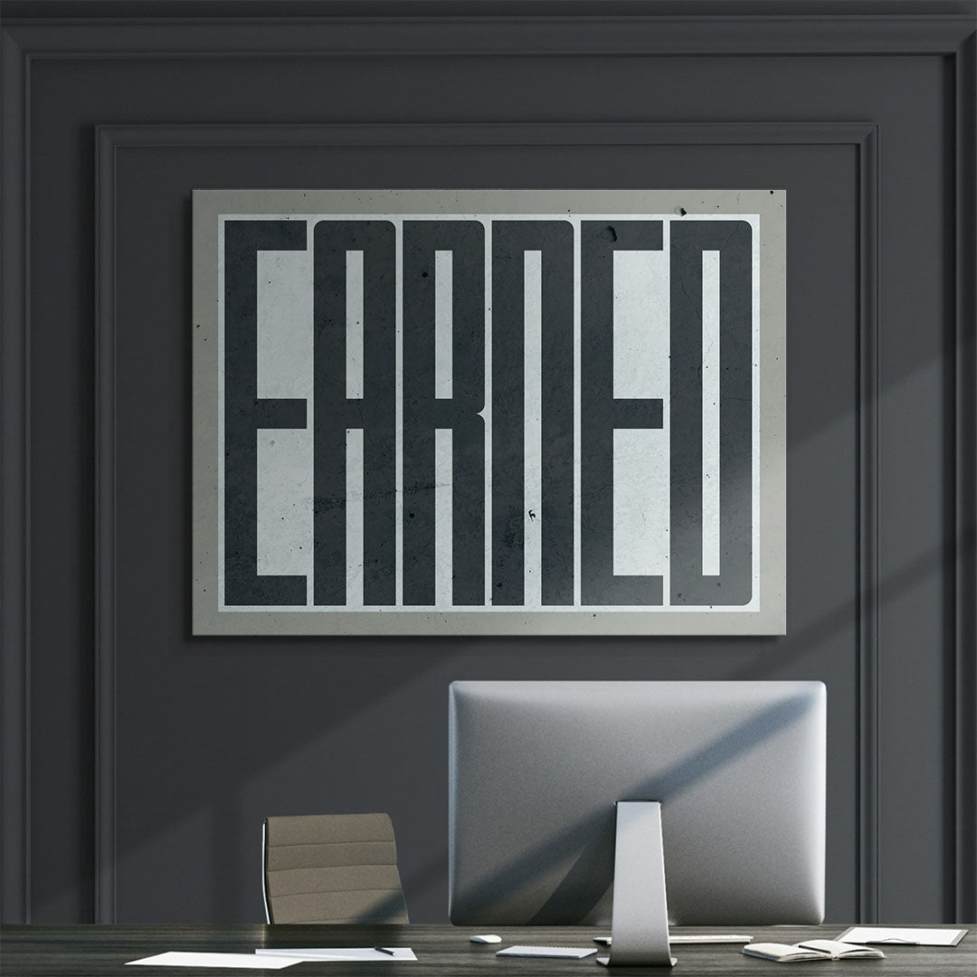 Earned canvas art
