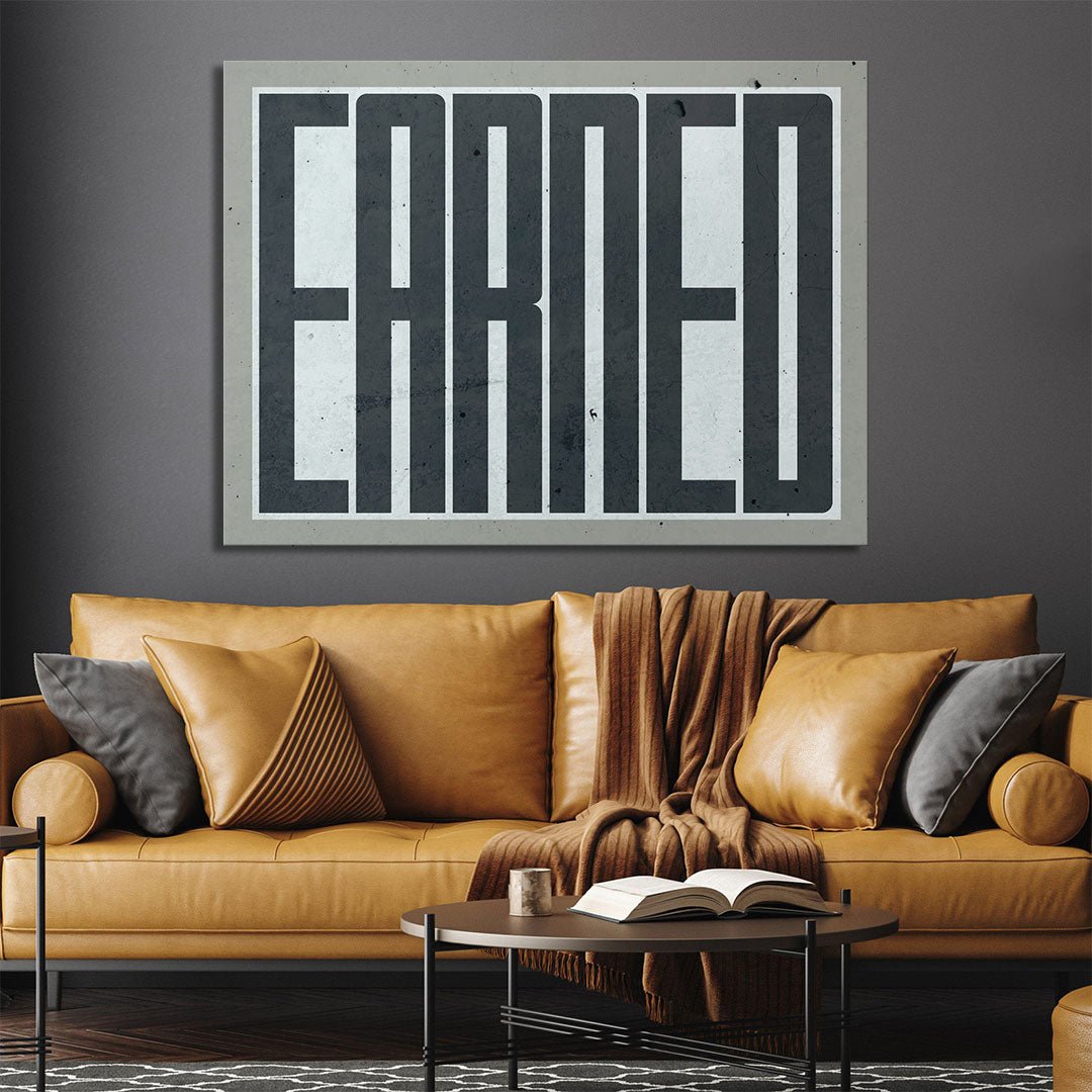 Earned canvas art