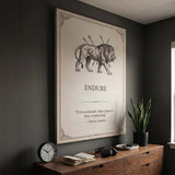 Endure canvas wall art