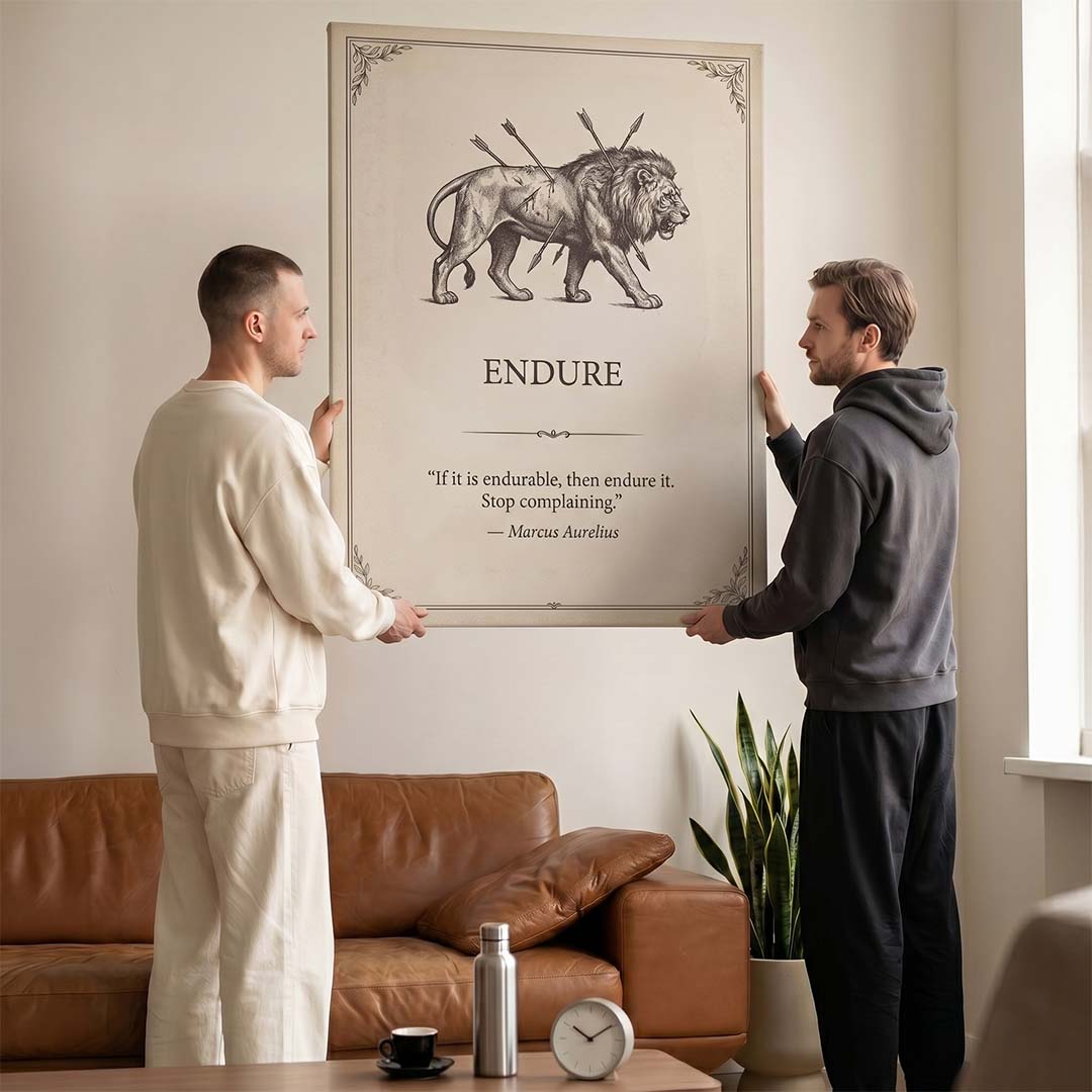 Endure canvas wall art