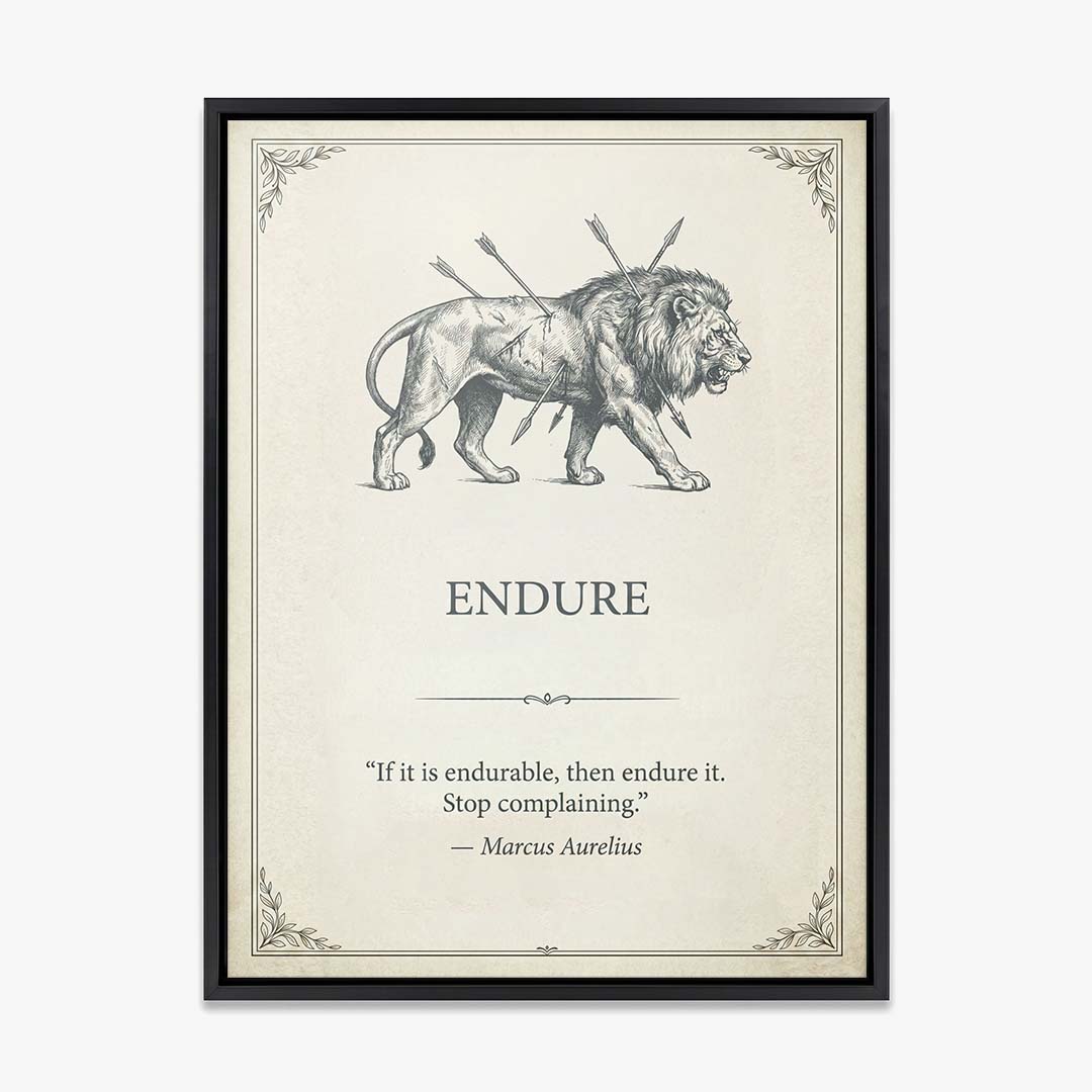 Endure canvas wall art