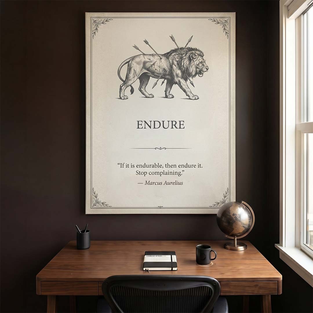 Endure canvas wall art