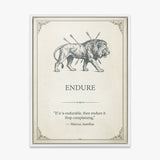 Endure canvas wall art