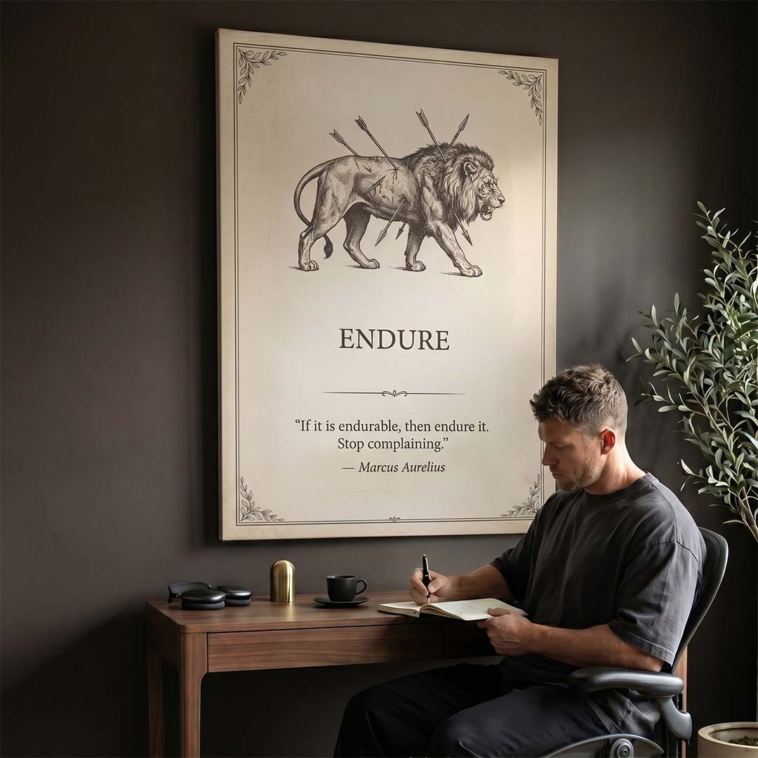 Endure canvas wall art
