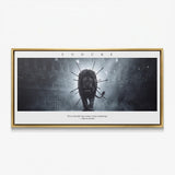 Endure The Arena lion quote canvas in a gold floating frame