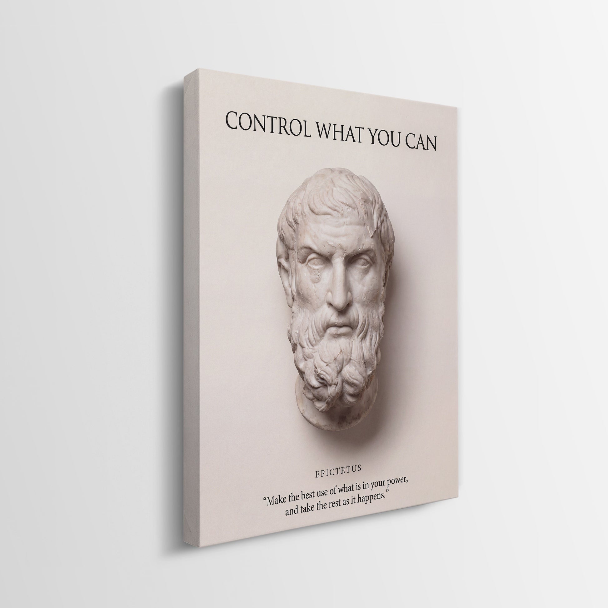 Epictetus Control What You Can canvas wall art gallery-wrapped edge side view