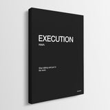 Execution Definition canvas wall art
