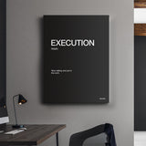 Execution Definition canvas wall art