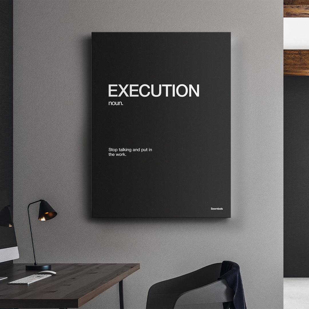 Execution Definition canvas wall art