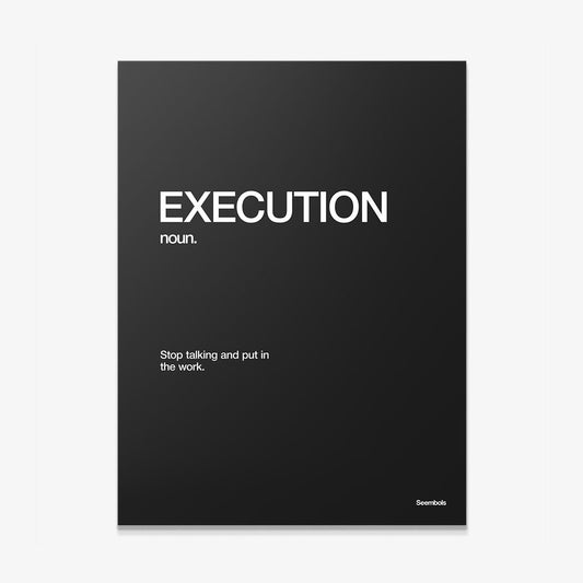 Execution Definition canvas wall art