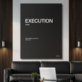 Execution Definition canvas wall art