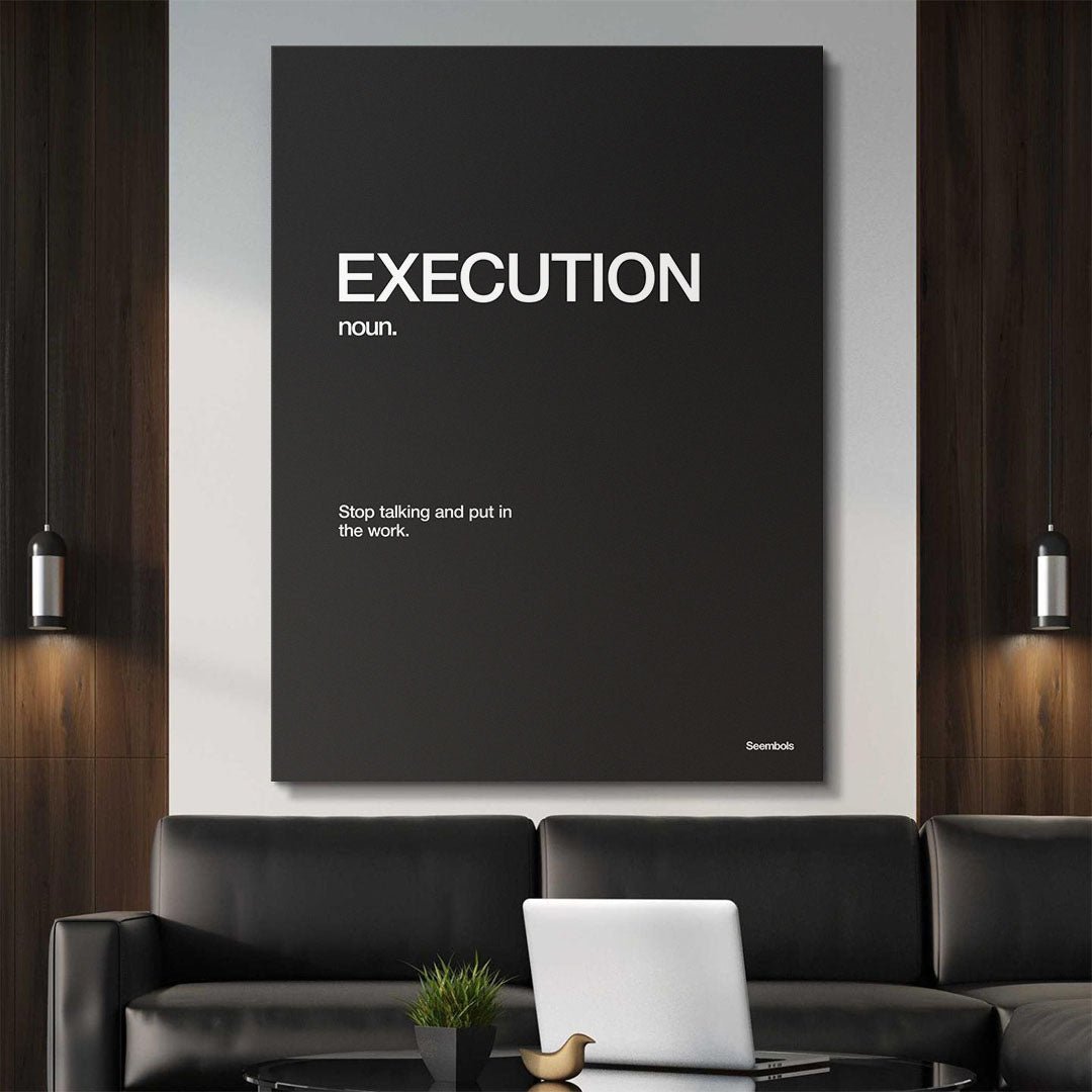 Execution Definition canvas wall art