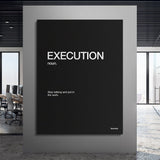Execution Definition canvas wall art