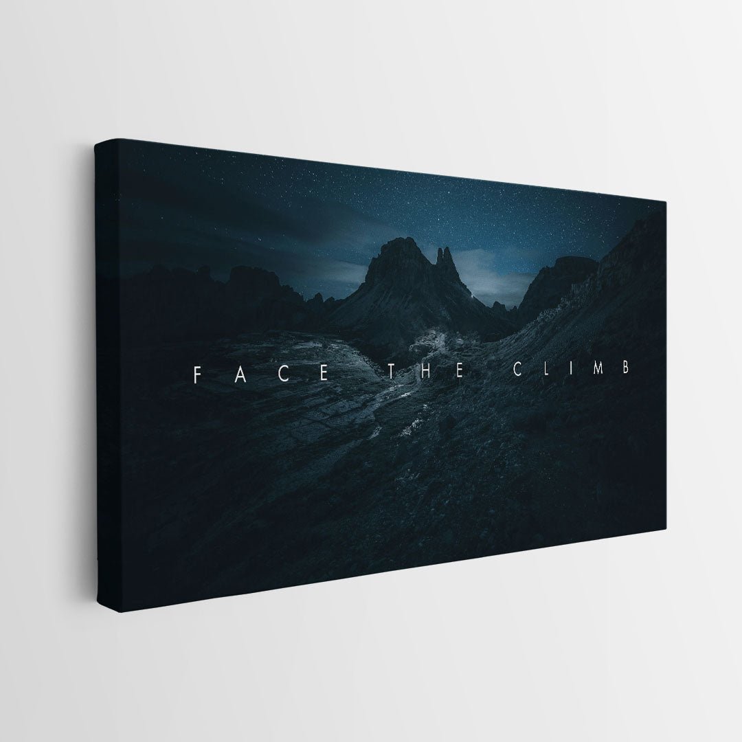 Face the Climb canvas wall art