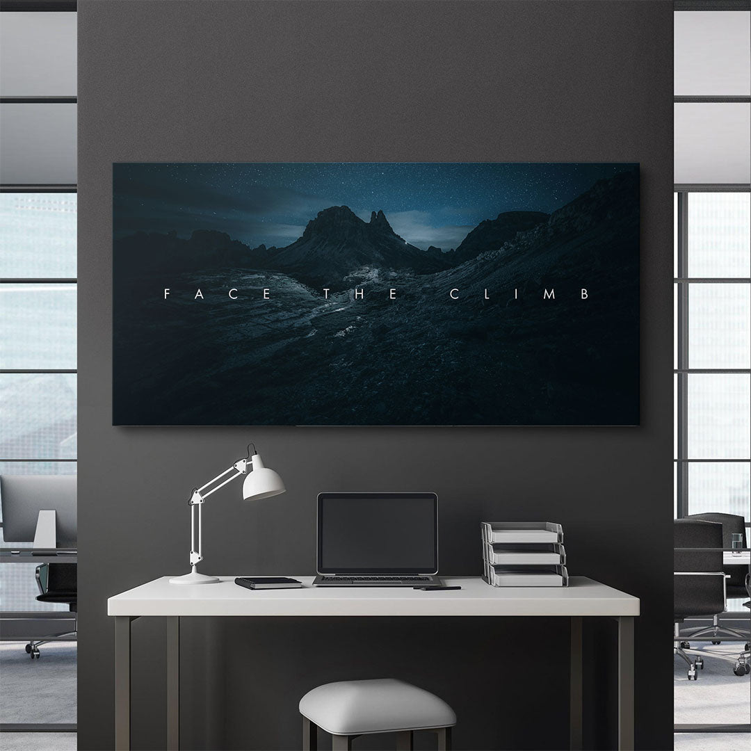 Face the Climb canvas wall art